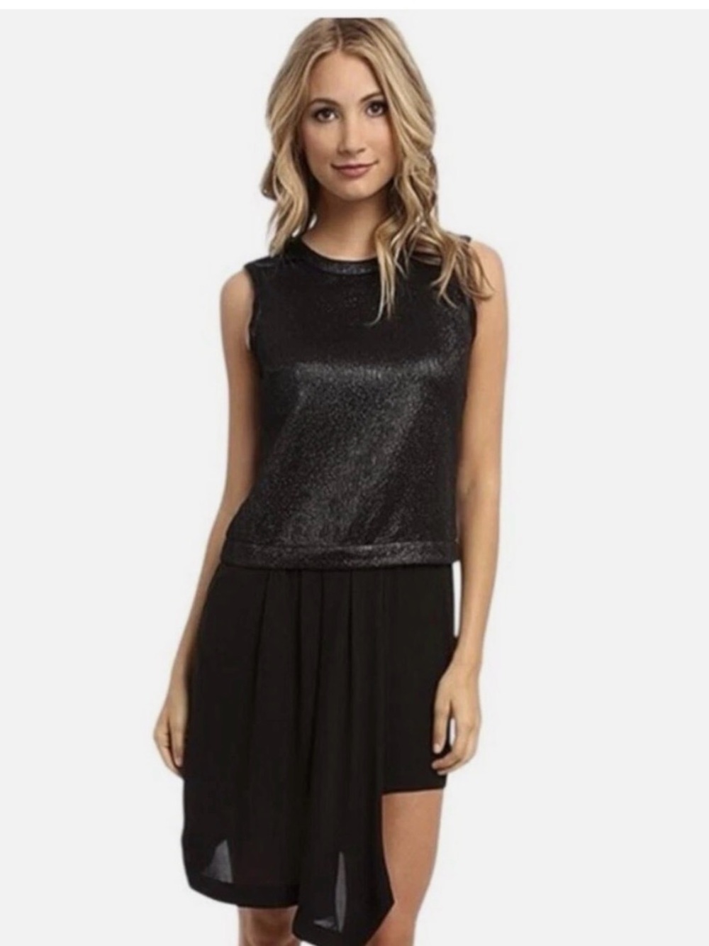 Juliane 2Fer Asymmetrical Drape Mini Dress